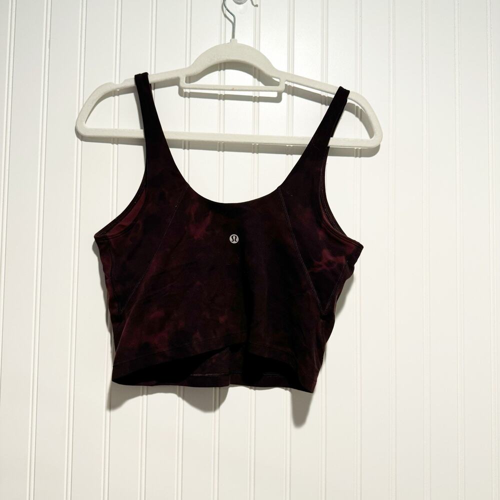 Lululemon Set Align Tank Align Pant Nulu Diamond Dye Cassis Size 6 - Picture 5 of 12